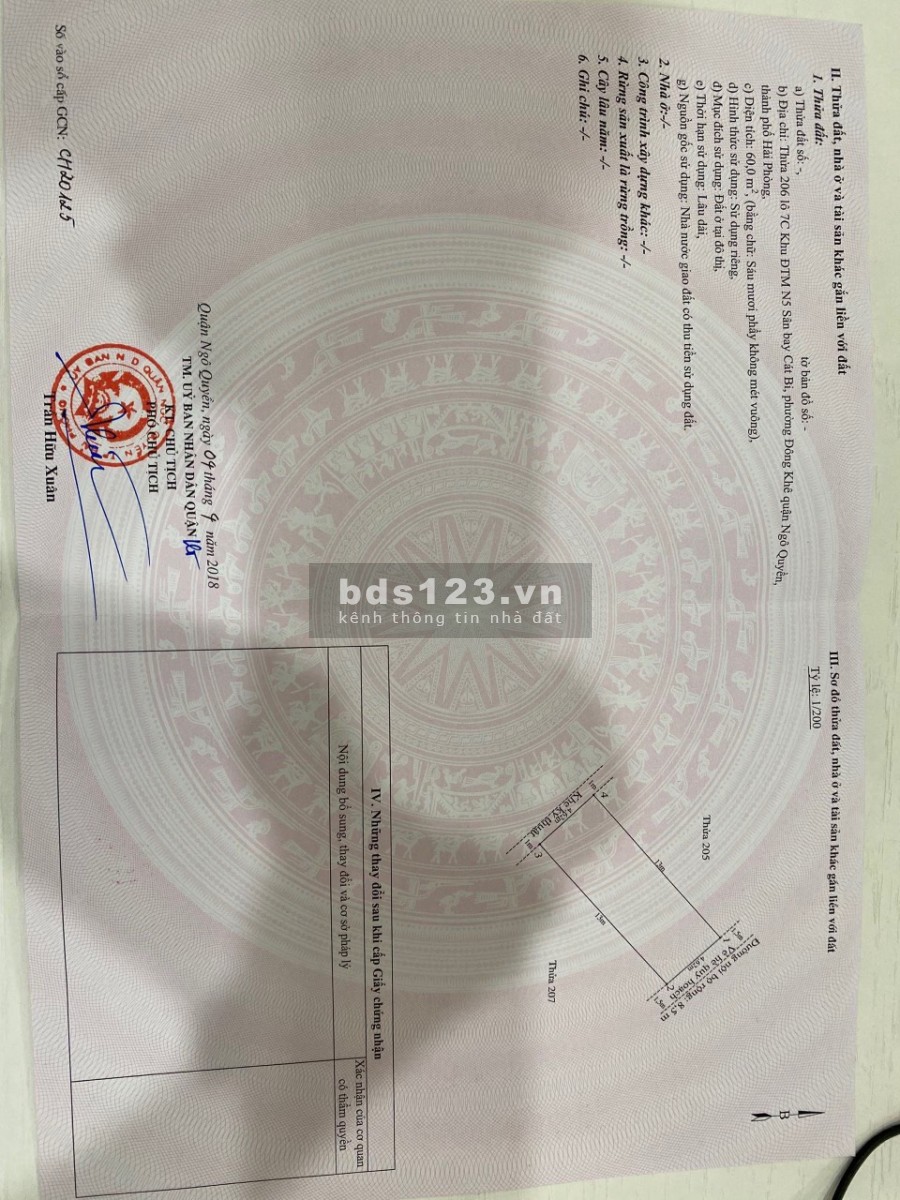 Bán gấp lô đất tuyến 2 Lê Hồng Phong giả cả vừa phải, liên hệ 0945765483