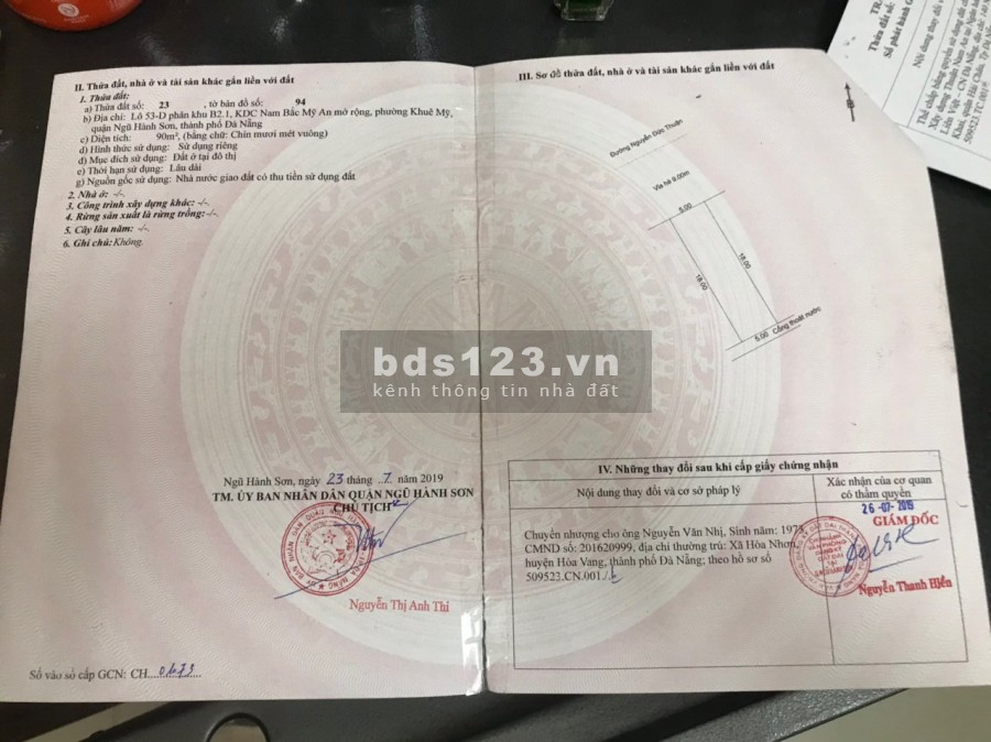 Cần bán lô đất mặt tiền Nguyễn Đức Thuận, giá bán 8.5 tỷ, thương lượng
