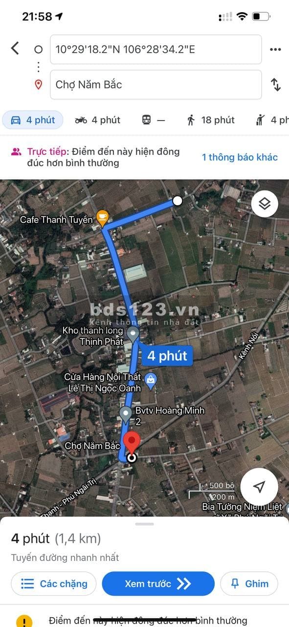 Bán 7 lô đất sổ hồng riêng giá đầu tư F0 ở Phú Ngãi Trị, Châu Thành Long An