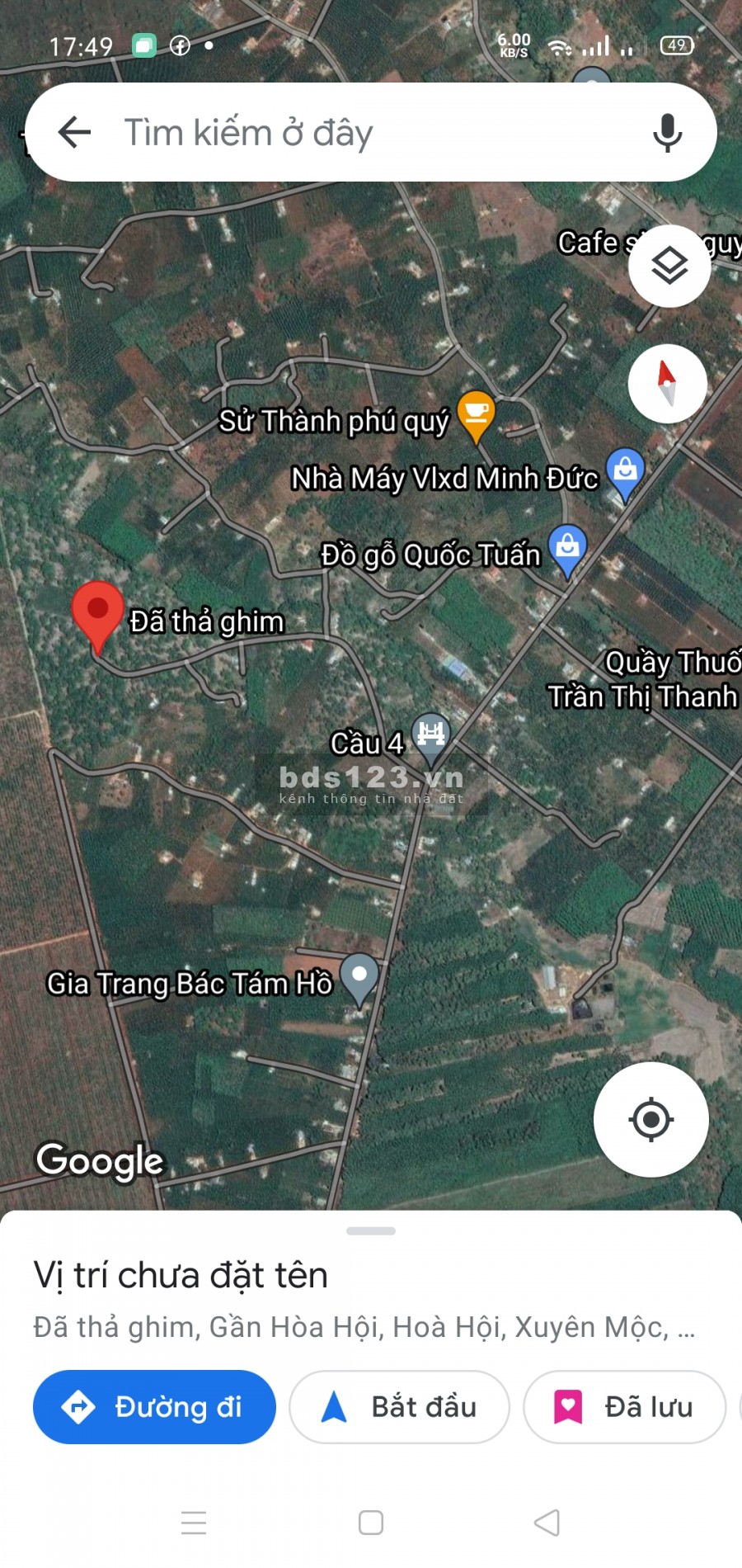 Kẹt tiền bán gấp 1 mẫu đất xuyên mộc 2 Mặt tiền trước sau đường nhà nước rộng 7m