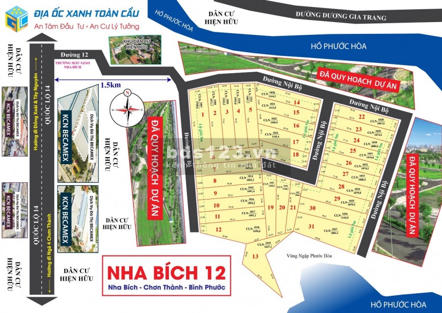 Bán 1300m2 đường 7m view hồ siêu đẹp, gần ql14, liền kề becamex, cam kết mọi thứ là thật