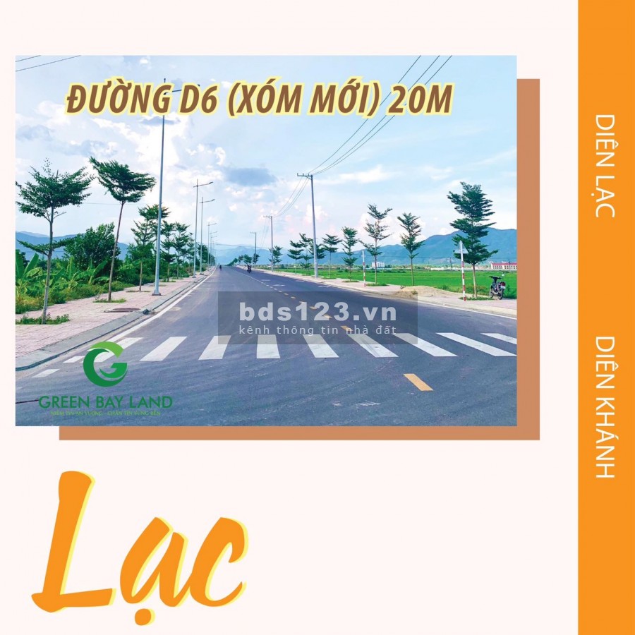 Chỉ 900 triệu sở hữu ngay lô đất mặt tiền đường 13 mét tại Diên Lạc, dt 80m2/lô