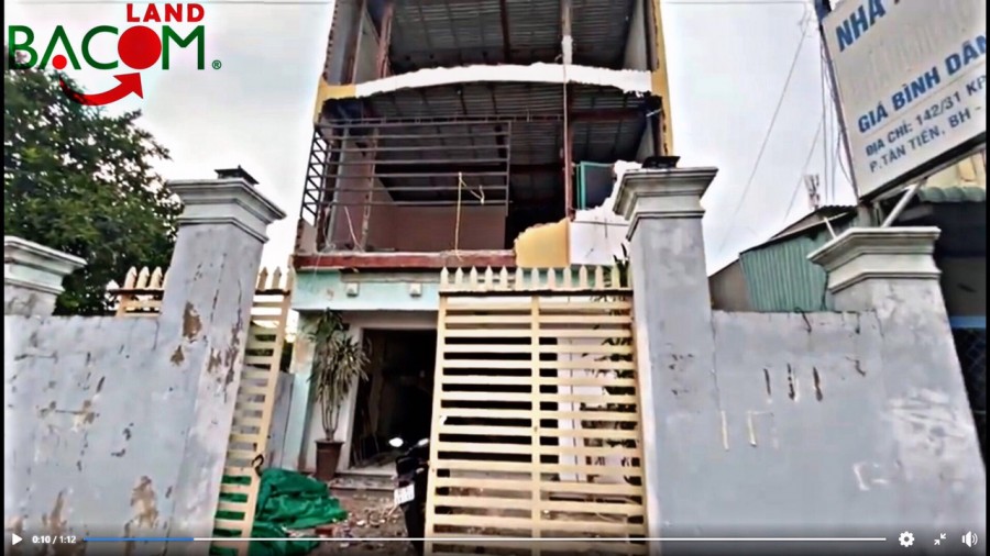 Hạ giá từ 7,6 tỷ xuống còn 7,5 tỷ Đất 2 mt đường Nguyễn Bảo Đức, tặng kèm căn nhà thô 3 lầu P. Tân Tiến, BH