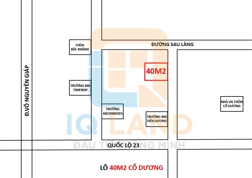 Chỉ hơn 900tr có ngay 40m2 cạnh trường Archimedes Cổ Dương – Đông Anh.