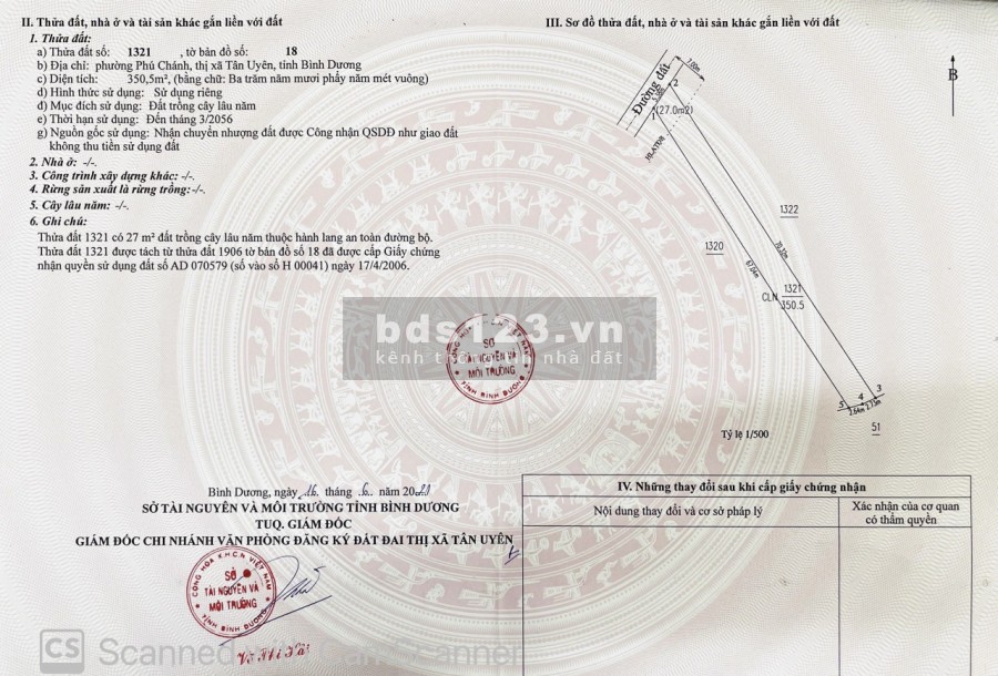 Bán đất phường Phú Chánh, Tân Uyên, kế bên thành phố mới Bình Dương
