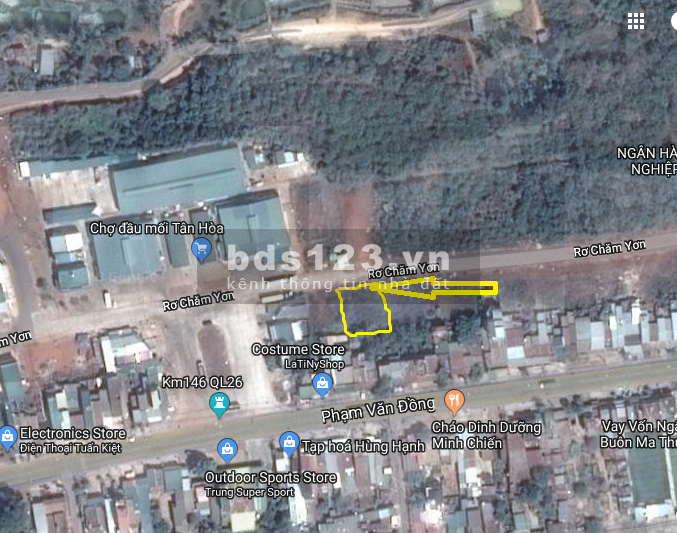 Buôn Ma Thuột cần cho thuê đất ngay cổng chợ đầu mối Tân Hoà
