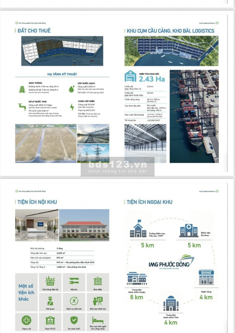 Cho thuê đất rộng 45hecta khu công nghiệp Câù Cảng Phướng Đông Long An