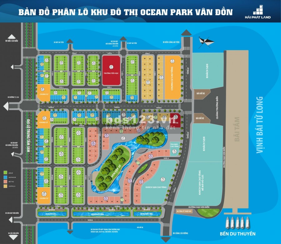 Chính chủ bán 2 lô LK Ocean Park Vân Đồn view Vịnh, giá 29 triệu/m2