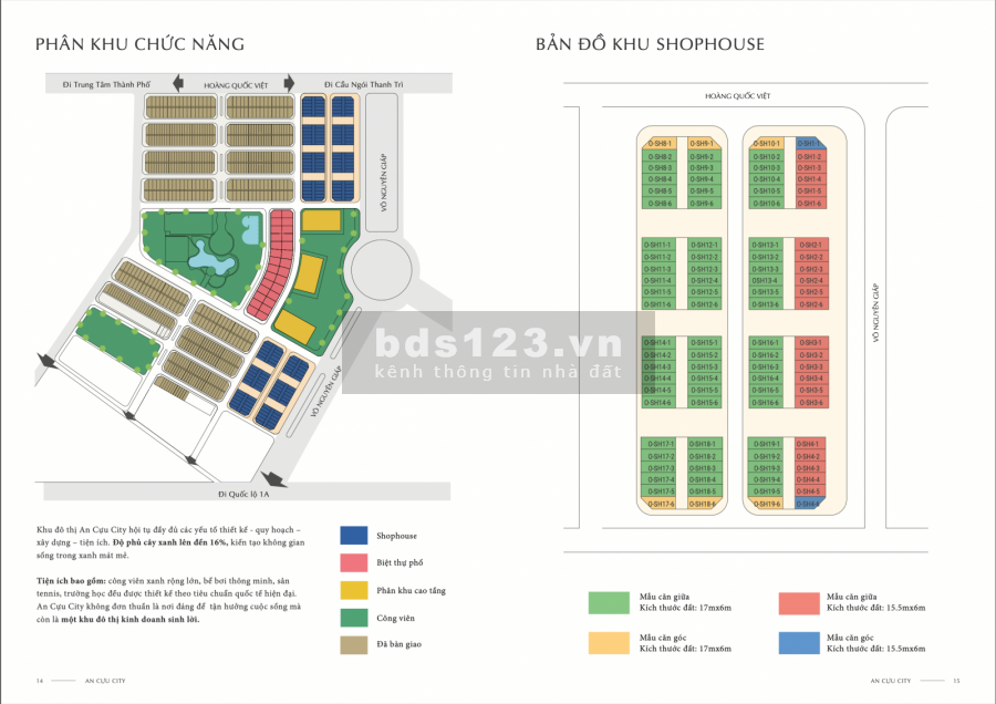 Shophouse nằm tại vị trí đẹp nhất Khu đô thị An Cựu City, tiện ích đủ