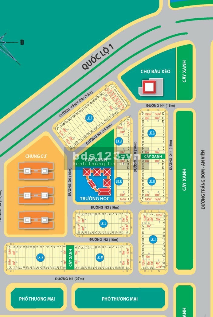 Bán nhà xây sẵn khu đô thị Bàu Xéo, mặt tiền đẹp LH:0939826079