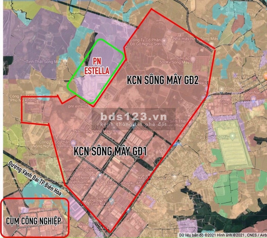 Đất đô thị nhà phố PNR Estella (5x20m), ngay KCN Sông Mây