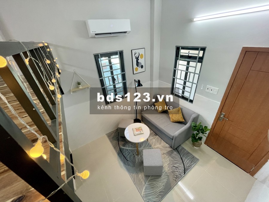 Phòng có gác mới tinh, máy lạnh Quang Trung P11 GV - giá sinh viên