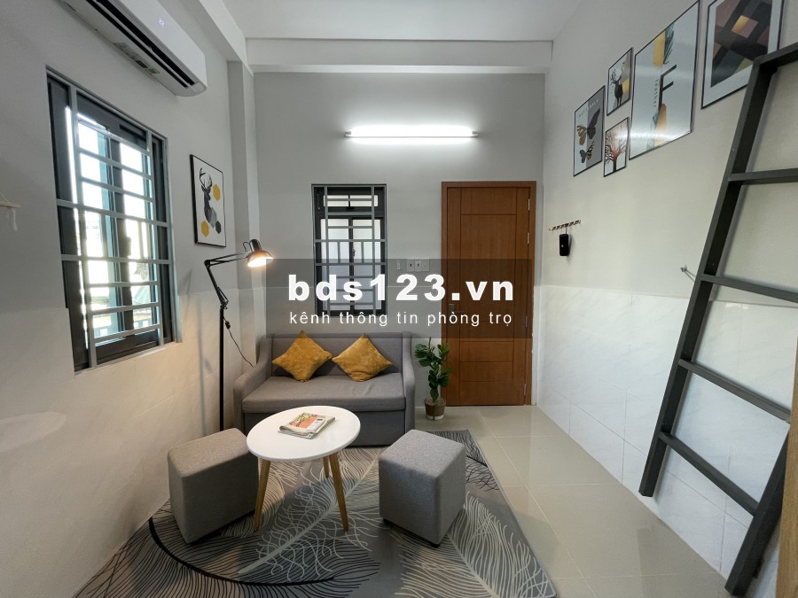 Phòng có gác mới tinh, máy lạnh Quang Trung P11 GV - giá sinh viên