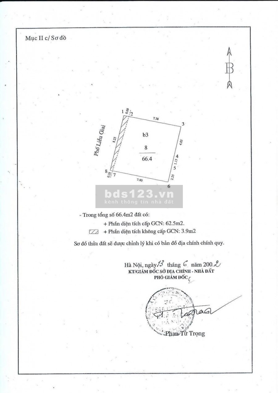Mặt phố Liễu Giai, sổ vuông , mặt tiền rộng 8.3m, Diện tích 66m2, 4 tầng, giá 37.5 tỷ