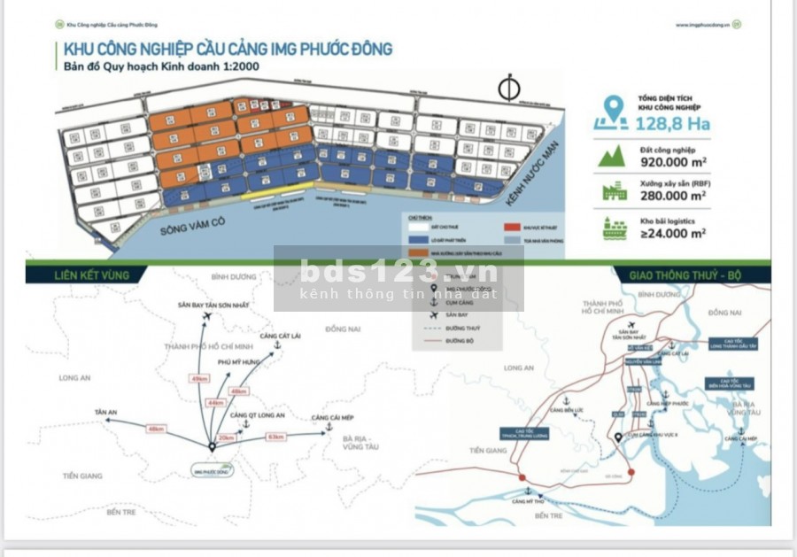 Cho Thuê Kho diện tích 3000m2 KCN Cầu Cảng Phước Đông Long An
