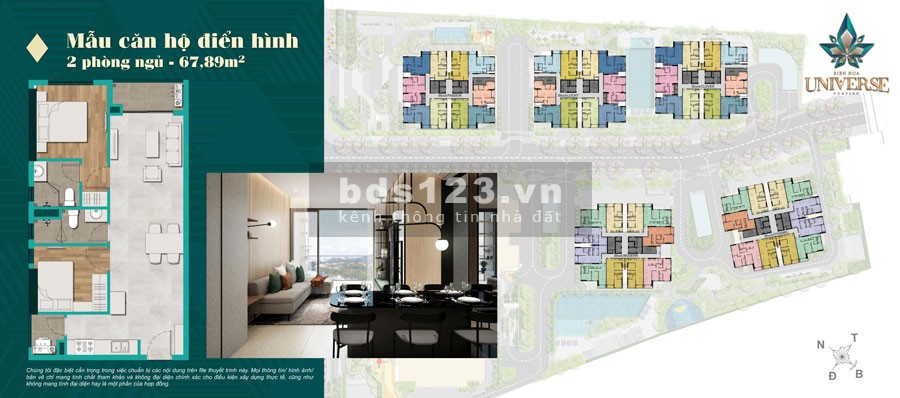 UNIVERSE COMPLEX BIÊN HÒA, CĂN HỘ CAP CẤP 71M2 GIÁ CHỈ 2T3, CHIẾT KHẤU KHỦNG LÊN TỚI 7% DUY NHẤT TRONG THÁNG 7