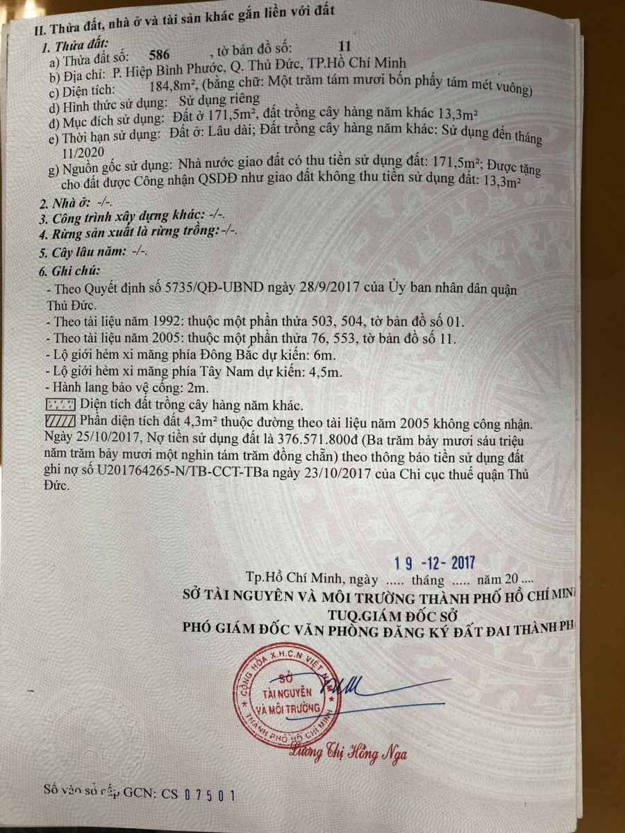 Đất Lớn Hẻm Xe Hơi 6m Đường 12 Hiệp Bình phước Thành Phố Thủ Đức