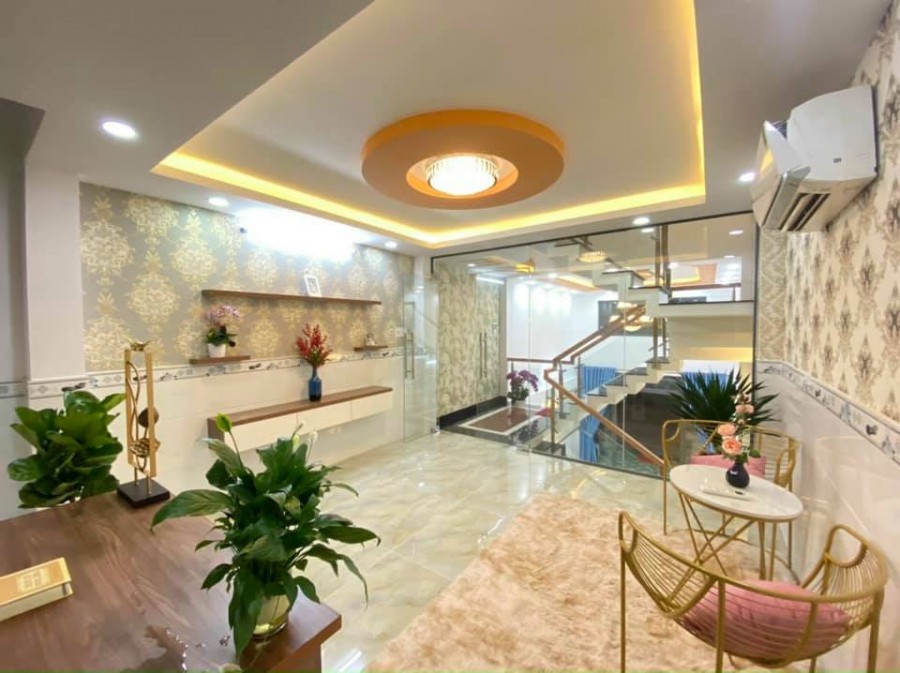 Bán nhà nguyên căn mới đẹp 65m2, đúc 5 tầng, giá 6.5 tỷ, Phạm Văn Chiêu, Gò Vấp