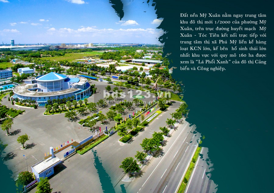 Bán lô đất gần Hồ Điều Hòa Mỹ Xuân-Phú Mỹ diện tích 100m2 có 60m thổ cư, sổ hồng sang tên ngay. Gía 15tr/m2