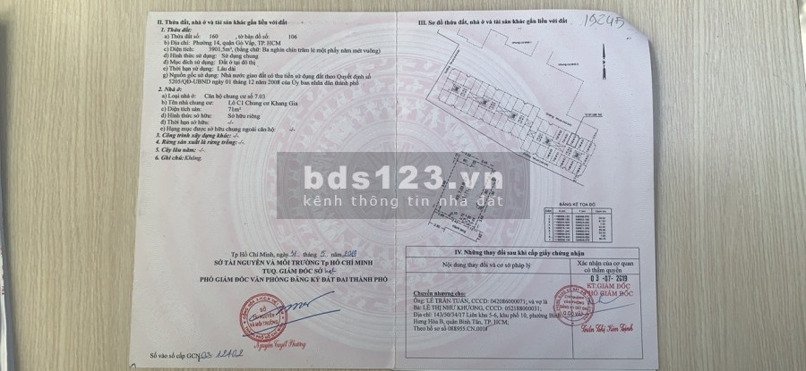 Chung cư Khang Gia C1 2PN, 2WC, 2.2 tỷ - Full nội thất, tiện nghi đầy đủ chỉ vào ở. 0901.473.829