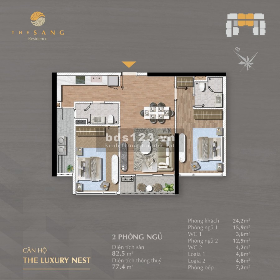 Điểm ưu việt của căn hộ cao cấp The Sang Residences, sở hữu vị trí đắt giá