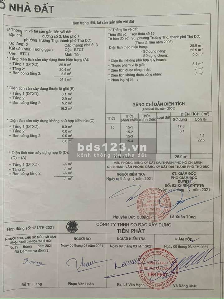 Bán nhà đường số 2, Trường Thọ 1 trệt 1 lầu giá bán nhanh chỉ 1.45 tỷ