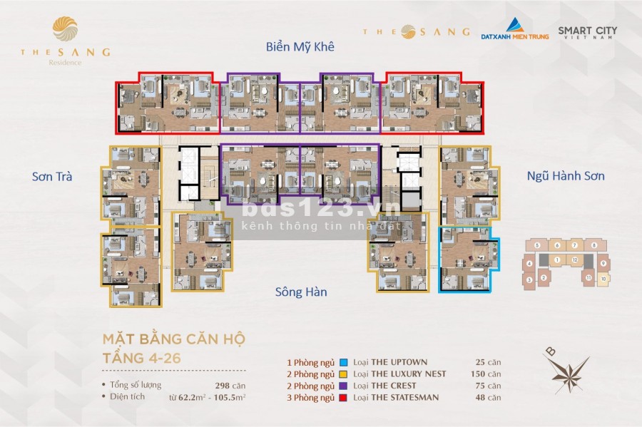 Điểm ưu việt của căn hộ cao cấp The Sang Residences, sở hữu vị trí đắt giá