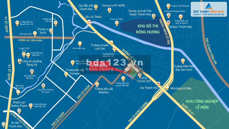 Bán lô đất nền Trung tâm Thành phố Thanh Hóa, dự án Quang Hưng Central. Point