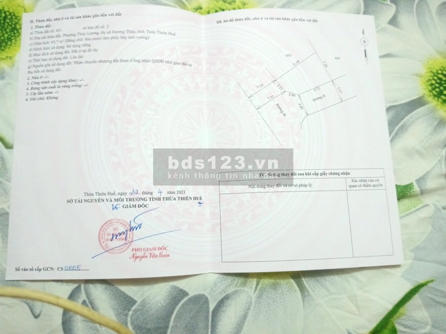 Bán 2 Lô đất kiệt ÔTô Đường Thái Thuận, Thủy Lương, Hương Thủy Sạch sẽ Cam kết đúng giá