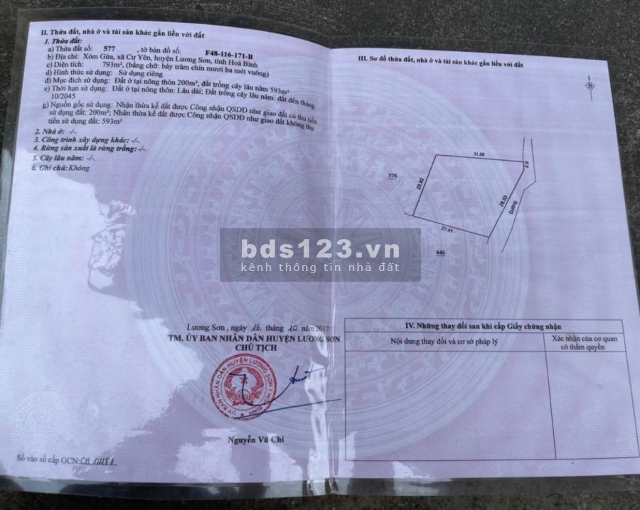 Bán đất cư Yên Lương Sơn Hòa bình giá đầu tư, sẵn nhà cấp 4 mái thái