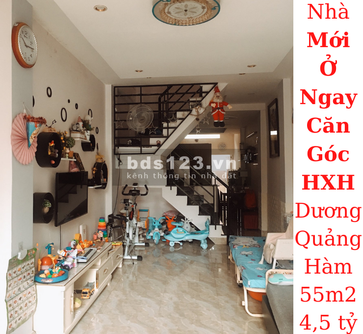 Bán nhà Mới Căn Góc! HXH Dương Quảng Hàm, P.5, GV dt 55m2 giá 4,5 tỷ TL