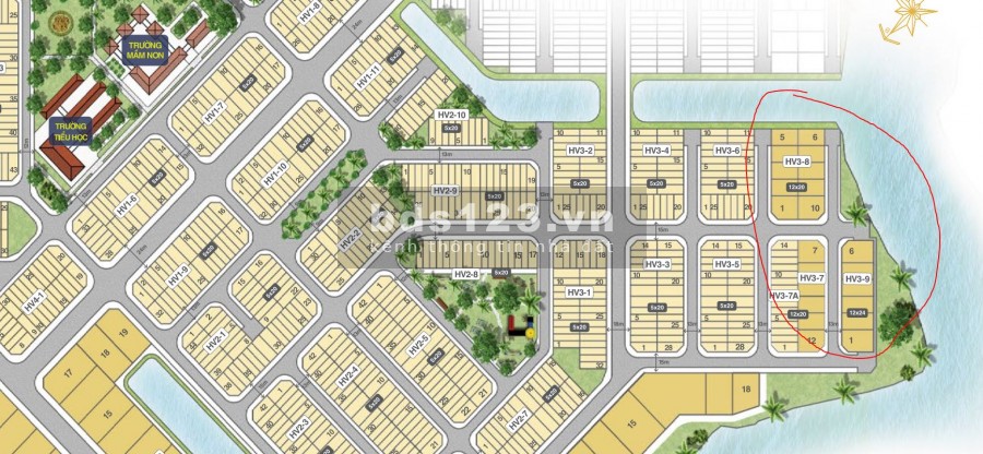 Lô 240m2 cần bán giá 22 triệu/m2. Ngay ven sông, công viên, sổ đỏ trao tay