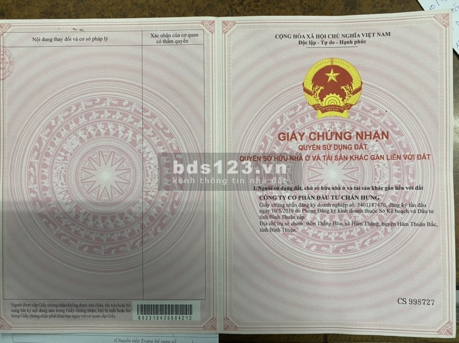 Cực Nóng. Đất nền sinh lời cao gần sân bay Phan Thiết, giá bán 11 triệu/m2, lhcc