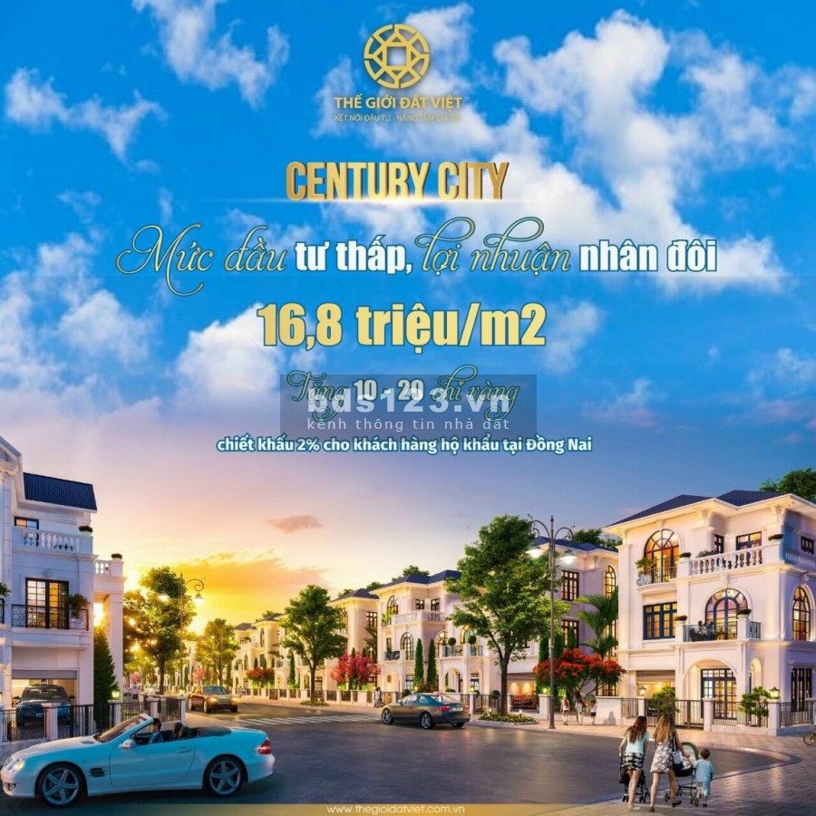 Bán đất sổ đỏ dự án Century Long Thành, đón đầu Sân Bay Quốc Tế Long Thành, chỉ 630 triệu/ tt 30%.