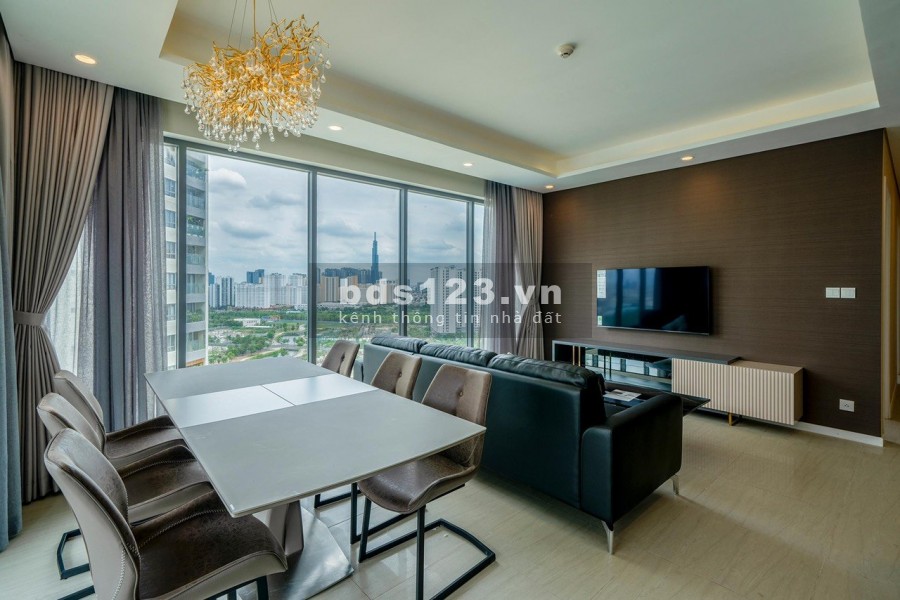 Cần bán căn hộ 3 pn, dt 124m2, tại Diamond Island, view trực diện sông Sài Gòn, Bitexco, full nội thất cao cấp
