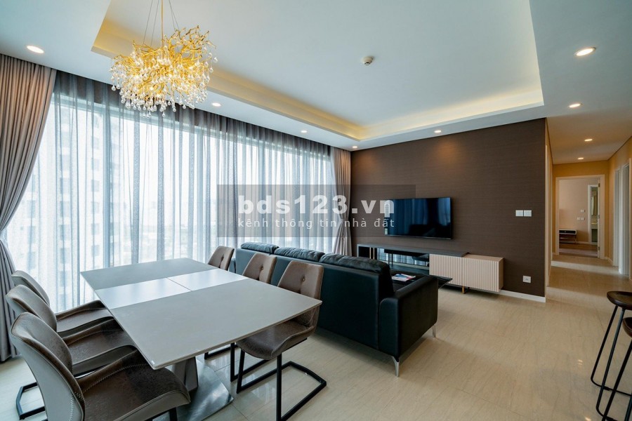 Cần bán căn hộ 3 pn, dt 124m2, tại Diamond Island, view trực diện sông Sài Gòn, Bitexco, full nội thất cao cấp