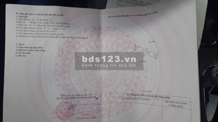 Còn 1 lô duy nhất cạnh chùa Diên Khánh, thị trấn Tứ Kỳ. Gía 1,25 tỷ