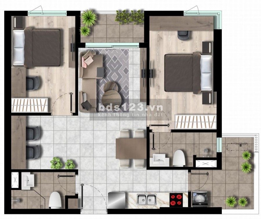 Căn hộ West Gate trung tâm hành chính Bình Chánh chỉ 669tr 2PN, full Nội thất, thanh toán 30%, ân hạn lãi gốc.
