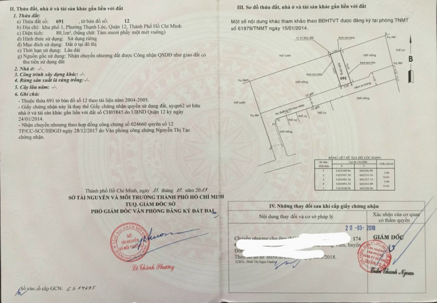 Bán đất đường Thạnh Lộc 41 năm 2021, phường Thạnh Lộc, Quận 12, lhcc