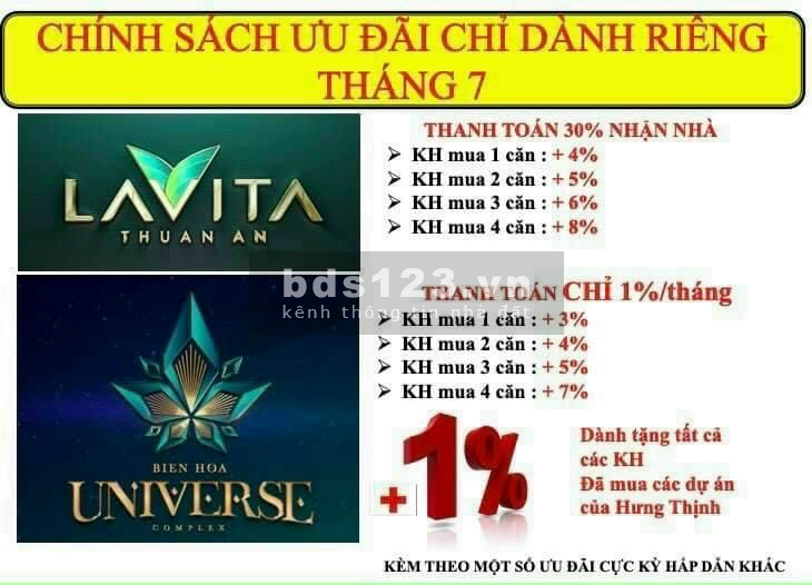 Căn hộ cao cấp Lavita Thuận An 2 pn, giá chỉ từ 24 tỷ, ưu đãi duy nhất, tháng 7 ck lên đến 8%