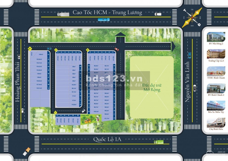 Tưng bừng mở bán đất nền dự án Bình Chánh New center. Cơ hội đầu tư F0 từ chủ đầu tư