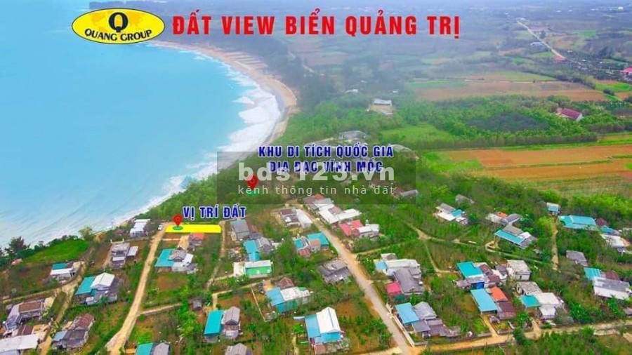 Bán lô đất biển Vĩnh Mốc-Vĩnh Linh. chỉ cách biển 50m, giá bán 1.688 tỷ, sổ sẵn