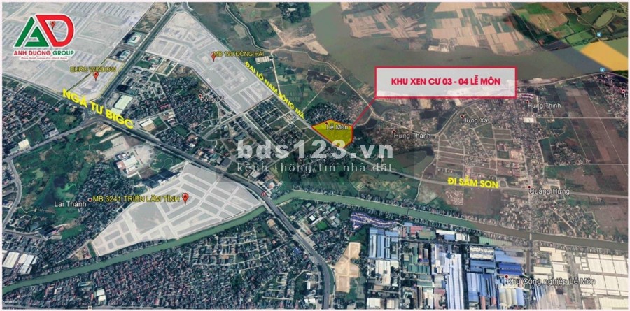 MB 1643 khu xen cư 03-04 phố lễ mon, sổ hồng liền tay, lh 0868254186