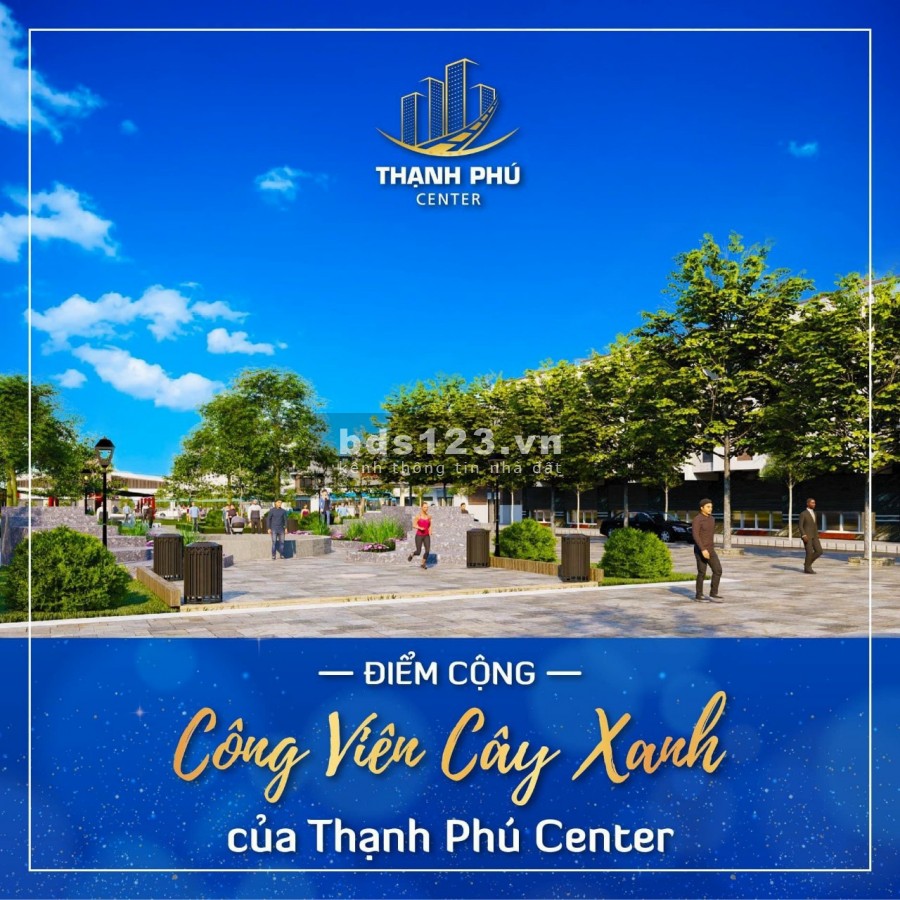 Bán đất dự án thạnh phú center 100% thổ cư, sổ hồng riêng, giá 12 triệu/m2