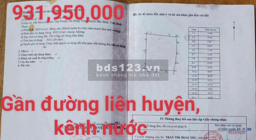 Bán 2 lô đất nông nghiệp hồng thái gần đường liên huyện và dân cư giá chỉ từ 90k/m2 Lh 0938677909