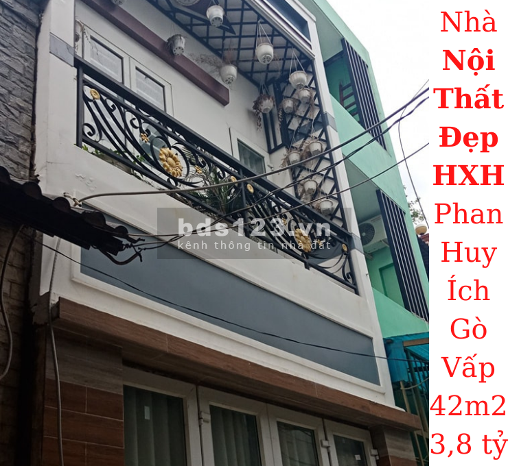 Bán nhà Nội Thất Đẹp! HXH Phan Huy Ích, phường 14, Gò Vấp dt 42m2 giá 3,8 tỷ TL
