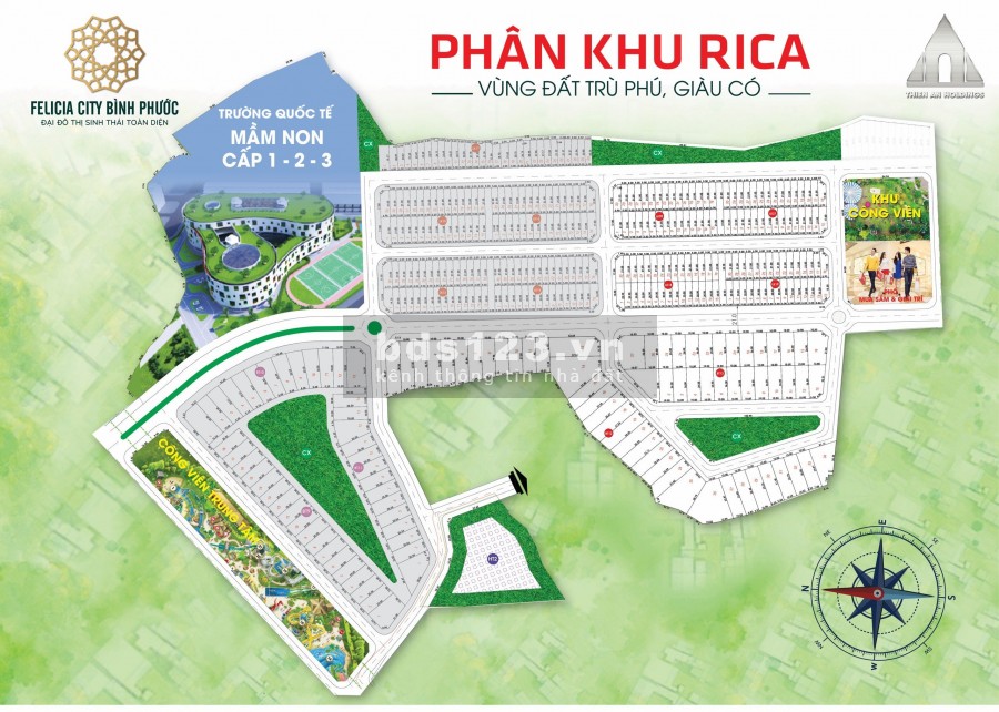 Bán đất dự án Felicia City Bình Phước giá 450tr/nền Liên hệ 0793907639