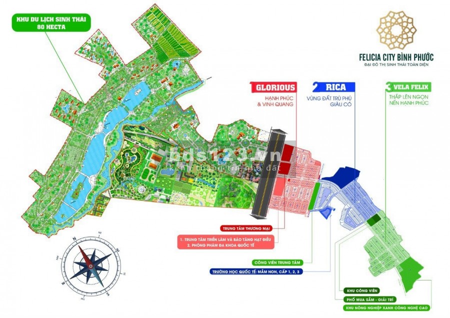 Bán đất dự án Felicia City Bình Phước giá 450tr/nền Liên hệ 0793907639
