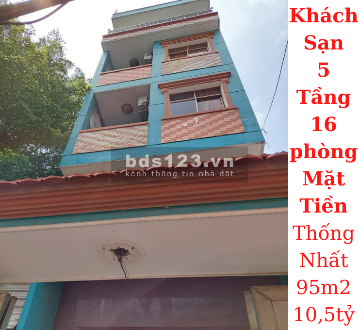Bán Khách Sạn 16 Phòng Mặt tiền Thống Nhất, P.16, Gò Vấp dt 95m2 giá 10,5 tỷ
