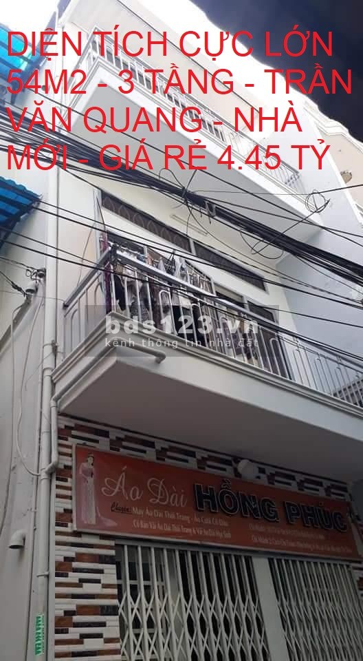 Bán nhà diện tích lớn Trần Văn Quang 54m2 giá rẻ bất ngờ mùa dịch 4.45 tỷ
